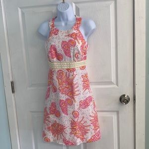 Lilly Pulitzer Women's Tinsley Conched Out Seersucker Sleeveless Dress Size 2
